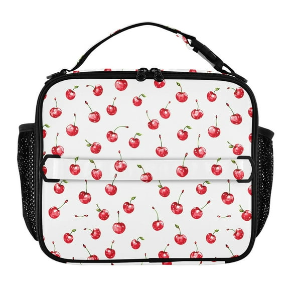 ALAZA Cherry Fruit Lunch Box Insulated Lunch Bag Cooler Tote with Shoulder Strap