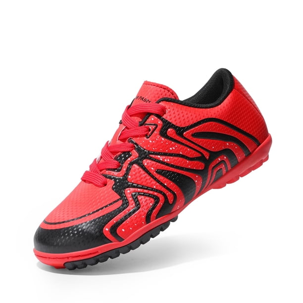 Zapatillas DREAM PAIRS para césped sintético interior para jóvenes en rojo/negro