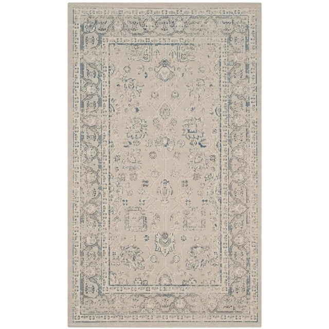 Tapis à la Patine Amazonienne 4' X 6' en Gris et Gris