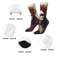 thumbnail image 5 of Honeii Gothic Skull With Roses Print Adult Socks,Crew Socks,Casual Calf Socks,Daily Wear Socks for Men & Women, Perfect for Sports, Casual and Everyday Use, 5 of 6