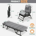 thumbnail image 6 of Lilypelle Lounge Chair,Portable Folding Chaise for Adults Kids, Heavy Duty Camping Cot, for Traveling Gear Supplier,Beach Vocation,Gray, 6 of 7