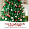 thumbnail image 5 of Topbuy Realistic Glittery Christmas Tree 7FT Iridescent Hinged Pine Tree W/ PVC & PET Leaves, 5 of 10