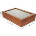 thumbnail image 2 of LIFKOME Wooden Box with Glass Lid, Jewelry Keepsake Storage Box Vintage Wooden Case Desktop Jewelry Tray Trinket Holder for Key Beads Key Cosmetics Small Items, 2 of 8