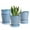 Sky Blue, variant on BUYMAX 5 inch White Ceramic Indoor Plant Pots with Drainage Holes and Tray, Relief Design Flower Planter, Set of 4, Modern Minimalist Desktop Office Windowsill Decor