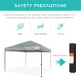 thumbnail image 6 of Best Choice Products 10x10ft Easy Setup Pop Up Canopy w/ 1-Button Setup, Wheeled Case, 4 Weight Bags - Silver, 6 of 10