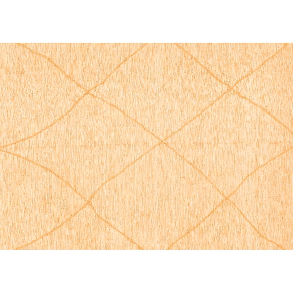 Ahgly Company Indoor Rectangle Solid Orange Modern Area Rugs, 5' x 7'