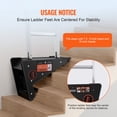 thumbnail image 6 of VEVOR Ladder Levler,380lbs Load PP Ladder Leveling Tool,Pitch Hopper, Stair Ladder Stabilizer with Storage,Easy to Use Stable Platform for All Surfaces,Extension Ladder Accessory for Uneven Ground, 6 of 9