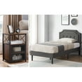 thumbnail image 2 of VECELO 3-Piece Bedroom Sets Upholstered Platform Bed Frame and 2 Nightstand, 2 of 8