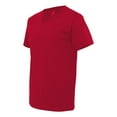 thumbnail image 2 of Fruit of the Loom - HD Cotton V-Neck T-Shirt - 39VR - True Red - Size: S, 2 of 5