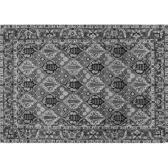Ahgly Company Indoor Rectangle Persian Gray Traditional Area Rugs, 6' x 9'