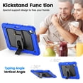 thumbnail image 5 of XYX for iPad Pro 11 inch (2022/2021/2020/2018) Case, 3in1 Heavy Duty Shockproof Tablet Case with Stand, Shoulder Strap, Blue, 5 of 7