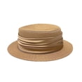 thumbnail image 2 of Fewfanhot Classic Sun Hats Wide Brim Straw Boater Hat Foldable Packable Solid Color Beach Hat for Women, 2 of 2