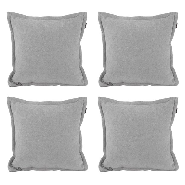 Cojin Decorativo Cuadrado Set de 4 Avi Plata