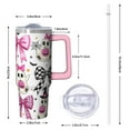 thumbnail image 2 of 30oz Halloween Tumbler with Straw and Lid Haunted Pumpkin Bat Travel Coffee Tumbler Cup with Handle for Halloween Birthday Gifts, 2 of 5