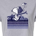 thumbnail image 3 of Peanuts - Snoopy Woodstock Ski Stripes - Juniors Cropped Cotton Blend T-Shirt, 3 of 6