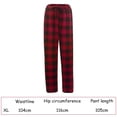 thumbnail image 4 of Pantalones de pijama a cuadros informales para hombre, pantalones holgados de cintura alta para dormir, ropa de casa navideña, 4 of 6