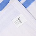 thumbnail image 5 of Linteum Textile Cotton Blended 70x90 in Bath Blanket, 1.75 lb. White-Blue Stripe, 24 Pack, 5 of 7