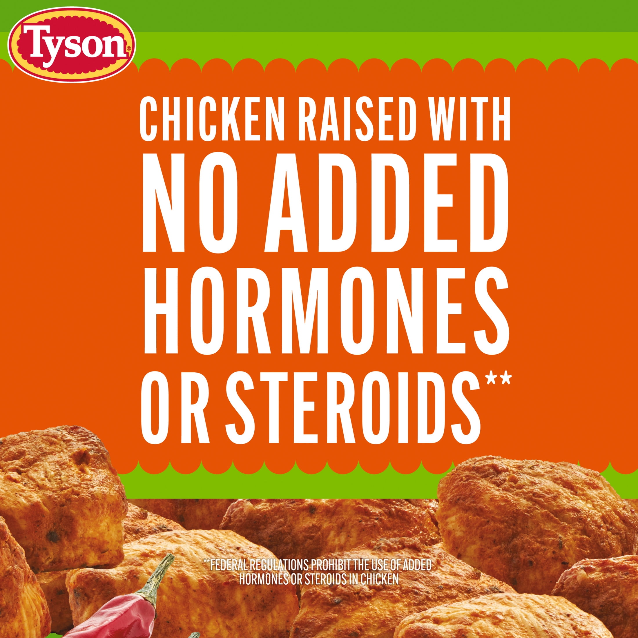 Tyson Chicken Bites, Harissa Style Seasoned Frozen Snacks, Fully Cooked, 5.2 oz Cup