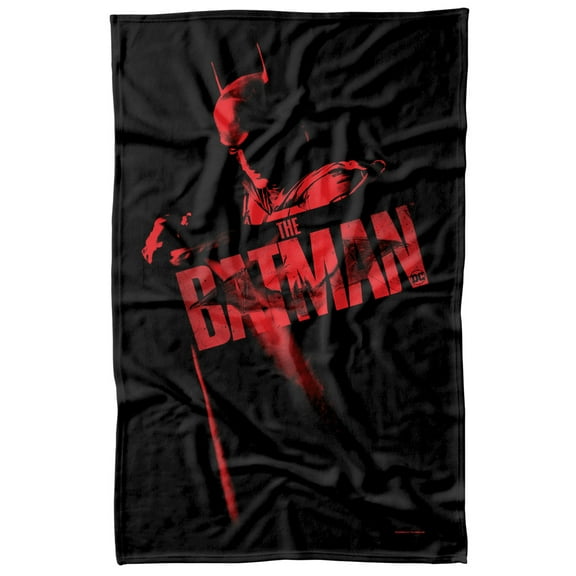 The Batman (2022) Blanket, Monochromatic Red Fleece Blanket 36' x 58'