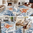 thumbnail image 5 of Orange Blue Starfish Coastal Area Rugs 5'x7', Small Throw Rugs for Laundry Room Playroom, Summer Beach Eucalyptus Vintage Indoor Outdoor Rug Non-Slip Low Pile Carpet Runner Reversible Floor Mats, 5 of 8