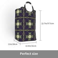 thumbnail image 3 of Waterproof Collapsible Laundry Hamper, Retro Abstract Pattern Aluminum Handle Laundry Bag Storage Basket, 50L, 3 of 6