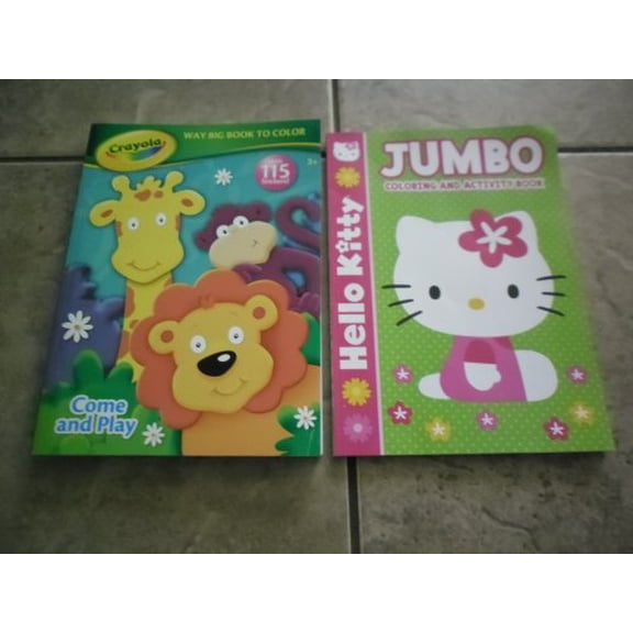 Pre-Owned Way Big Book To Color Come and Play,Hello Kitty Jumbo Coloring and Activity Book and Princess Coloring &amp; Activities (Combo), 9781403765277, 1403765278, Paperback,