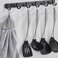 thumbnail image 4 of 1Pc Hook Wall Rack Bathroom Hook Towels Hook Hanger Home Room Row Hook (Black), 4 of 7