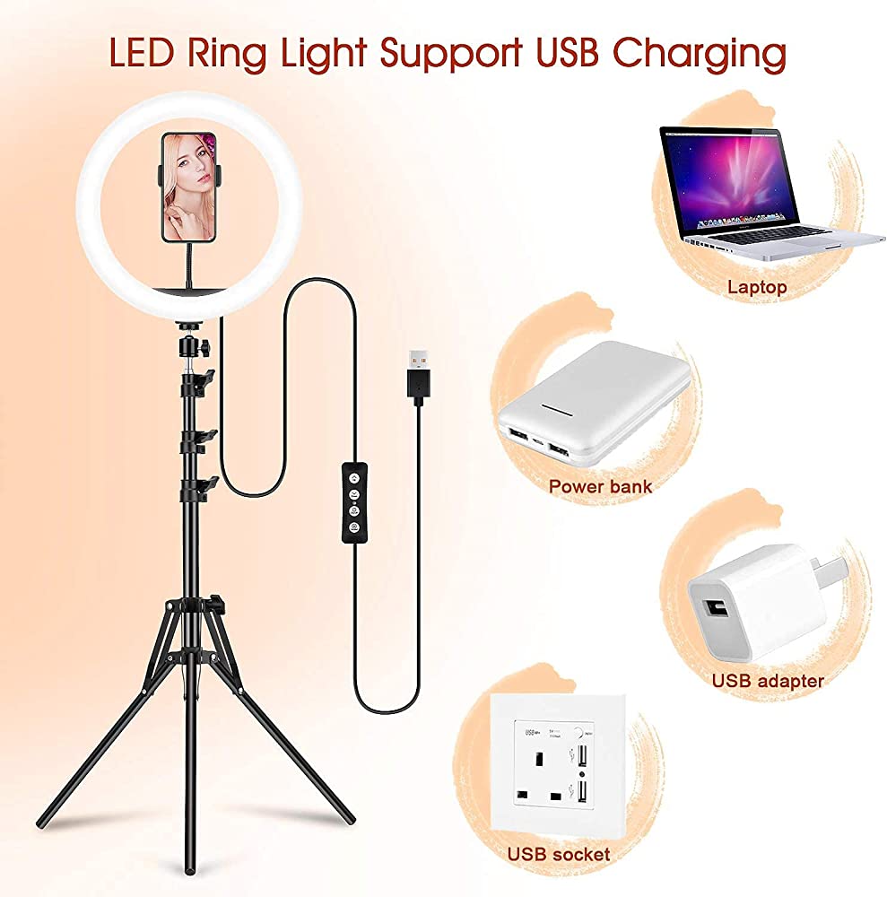 Cshidworld 13" LED RGB Ring Light with Tripod and Phone Holder photo 2
