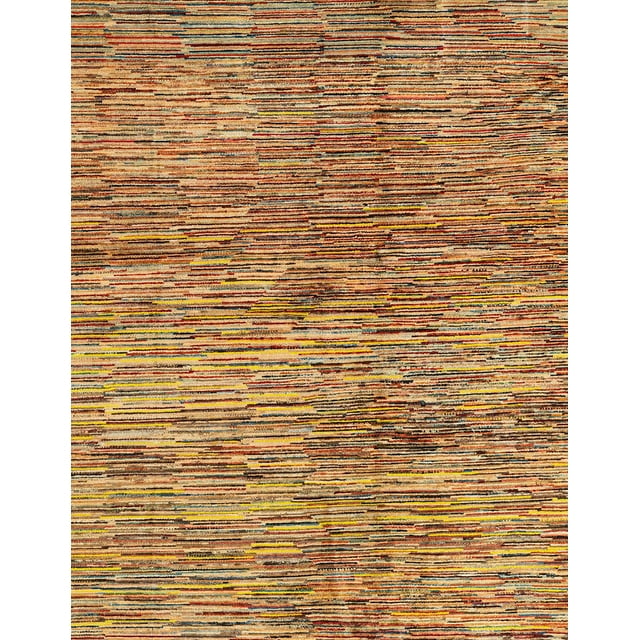 Ahgly Company Tapis d'Intérieur Rectangulaire Abstrait Orange, 2 Pieds x 4 Pieds