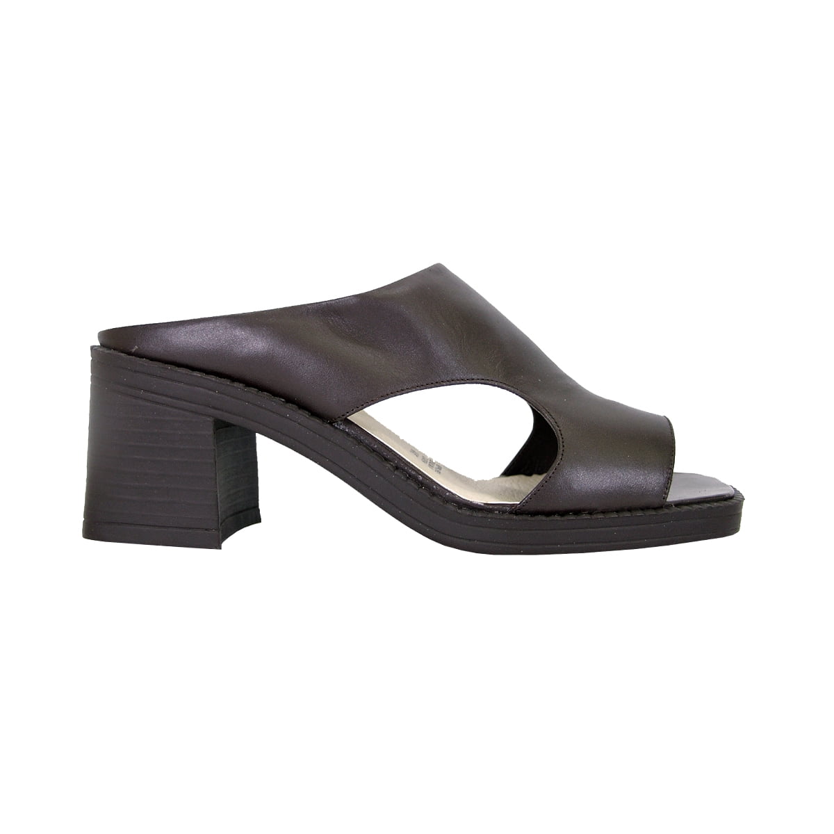 PEERAGE Trudy Women Extra Wide Width Leather Sandals BROWN 5.5