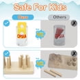 thumbnail image 3 of Pebira Montessori Juguetes para niños de 1 a 3 años Niñas Niños pequeños Juguetes de madera para clasificar y apilar para niños pequeños y niños Juguetes educativos preescolares Reconocimiento de colo, 3 of 7