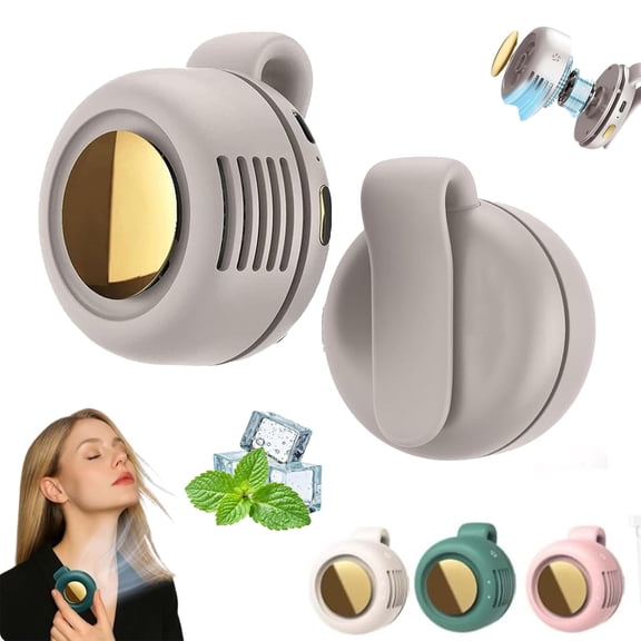 Portable Silent Mini Bladeless Electric Fan,  Small Fan Clip on for Shirt Waist, Rechargeable Wearable Fan, 3 Speeds, Hands Free Wearable personal Fans for Outdoor Travel Office