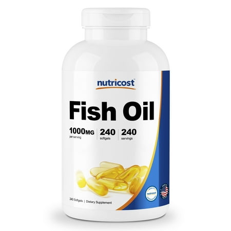 Nutricost High Quality Fish Oil 1000mg (600mg of Omega-3), 240 (Best Quality Omega 3 Fish Oil)