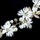 thumbnail image 4 of Diadema de flores, corona de flores nupciales con hojas artificiales, flores y perlas, accesorios para el cabello de boda para mujeres y niñas, 4 of 5