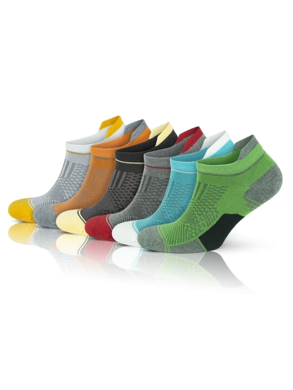 Bamboo Colorful Running Socks For Men | Zero Cushion | 6 Pairs | Model: 3152