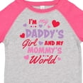 thumbnail image 4 of Inktastic Valentine's Day I'm My Daddy's Girl and My Mommy's World Girls Toddler T-Shirt, 4 of 5