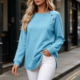 thumbnail image 2 of Horkkom Crewneck Sweatshirts Women Long Sleeve Solid Color Pullover Sweatshirts Casual Loose Sweat Shirts L, 2 of 8