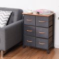 thumbnail image 2 of Costway 6 Tiroirs Tissu Rangement Table Organisateur Vitrine Armoire Furni W / Roues, 2 of 10