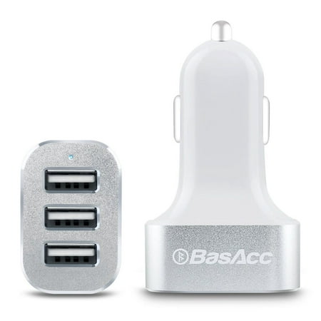 Multi Port USB Charger by BasAcc 6.6A 3-Port USB Car Charger for Cell Phone Apple iPhone XS XS Max XR X 8 7 iPad Pro Mini Air iPod Samsung Galaxy S9 S9+ S8 Tab E A Google Pixel ZTE Blade Zmax Pro
