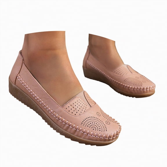 Duqingm Loafers for Women Loafers for Women Comfortable Slip on Work Flats Shoes Womens Dressy Casual Walking Shoes Red,7