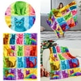 thumbnail image 2 of Couverture Jetée au Design de Chat Mignonne pour Canapé Lit Sofa Douillette Chaude Décorative Maison, 2 of 9