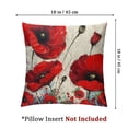 thumbnail image 4 of nygtbtfer Set of2 Beautiful Charming Oil Ink Painting Red Poppy FlowerThrow Pillow Case Cushion Cover Decorative for Sofa Living Room White, 4 of 7