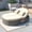 Beige, variant on 2-Person Outdoor Sun Bed Patio Daybed with Adjustable Backrest, Foldable Cup Trays, PE Rattan, 6 Cushions & Pillows for Poolside Lawn Garden