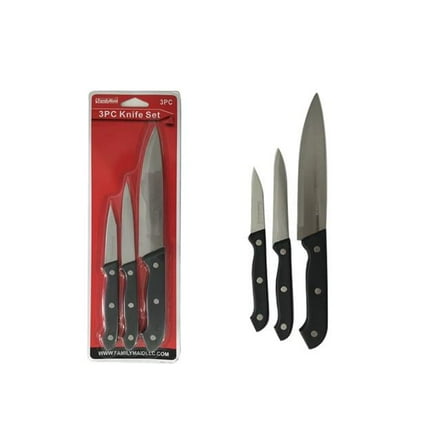 Familymaid 12412 Blister Card Knife Set, 3 Piece - Pack of 96