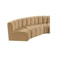 thumbnail image 6 of Meridian Furniture Arc Camel Velvet Modular Sectional, 6 of 15