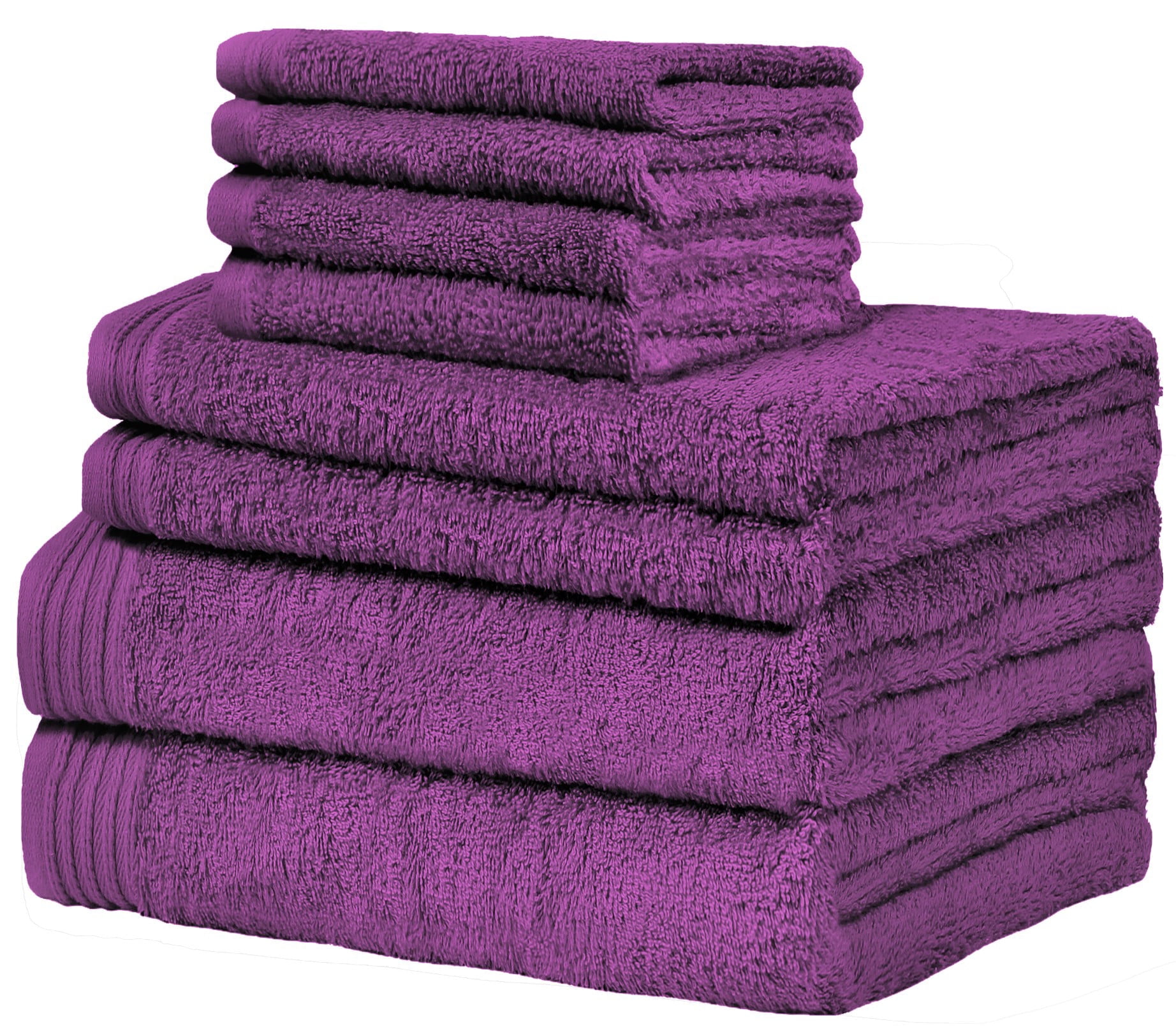 Premium 8 Pieces Towel Set including 2 Bath Towels 30" x 56", 2 Hand