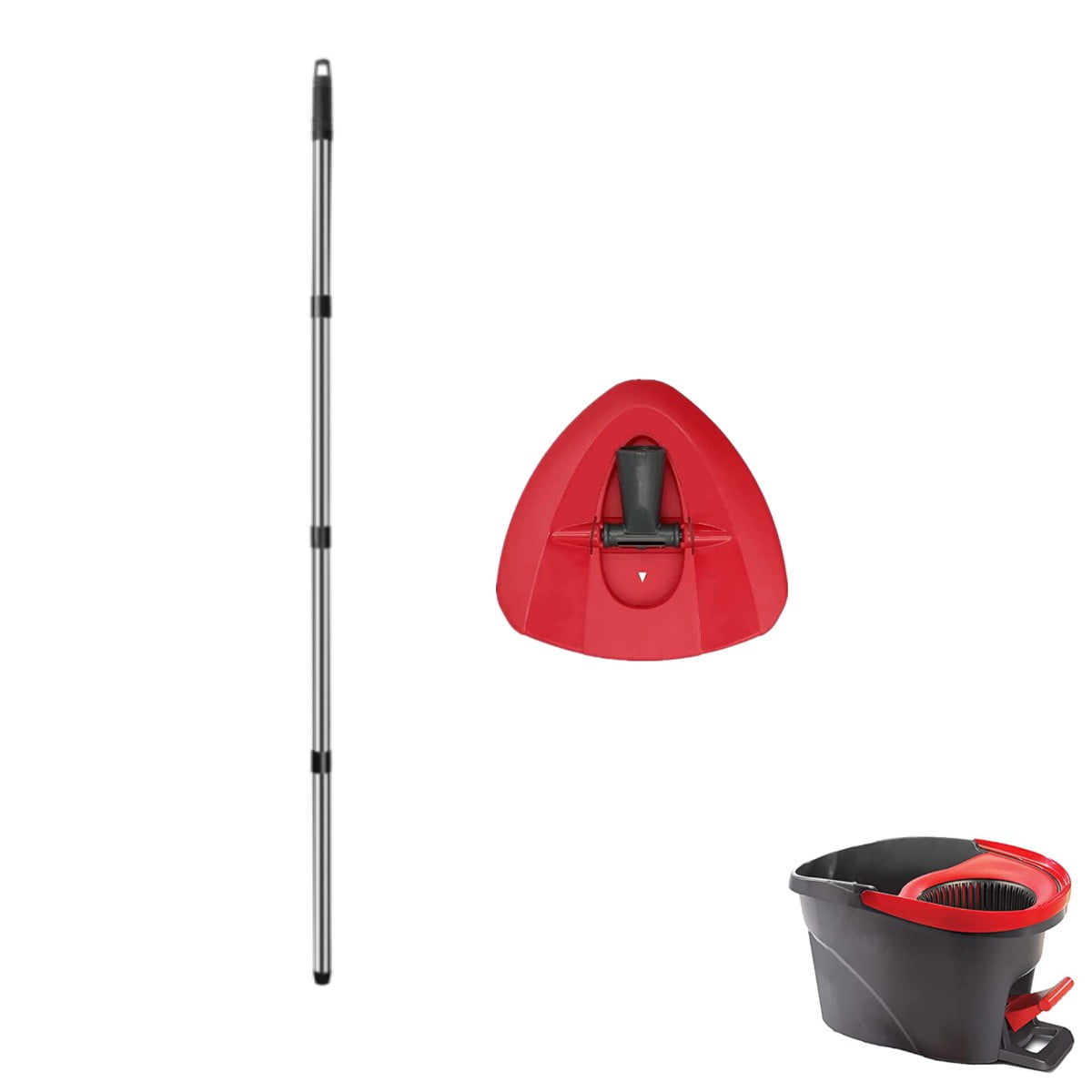 Spin Mop Replacement Handle + 1 Triangle Base For Oceda Easywring 1