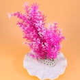 thumbnail image 1 of COMPUKAS 1Pc Simulation Water Grass Violet Artificial Aquarium Plant with Ceramic Base Fish Safe Material, 1 of 8