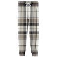 thumbnail image 7 of Wutalume Men's Drawstring Pocket Cuffed Casual Pants with Checkered Print, Designed for Home and Sleep Wear, Offering Comfort with Elastic Waist,Gray 3XL, 7 of 7