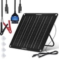 thumbnail image 1 of ECO-WORTHY Solar Battery Charger, 10W 12V Trickle Charger Maintainer with Upgrade OBD, Portable Bracket, Waterproof Solar Panel for RV, Mot, 1 of 9
